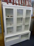*Three Door Glazed Display Unit over Cupboard in W