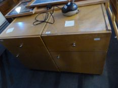 *Pair of Standalone Drawer and Cupboard Units in L