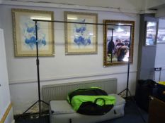 Portable DJ Lighting Stand with Black Backdrop and