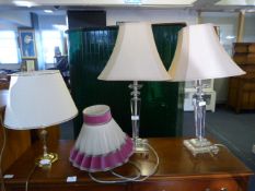 Assorted Table Lamps and Shades