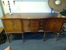 Reproduction Figure Mahogany Serpentine Front Side