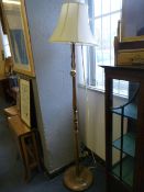 Turned Standard Lamp with Shade