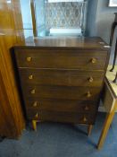Teak Chest of Five Drawers