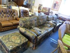 Pair of Three Seat Settees in Traditional Style Up