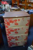 *Plastic Four Height Chest of Drawers