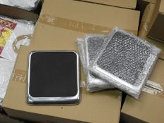 Ten Polished Aluminium & Faux Leather Mouse Pads