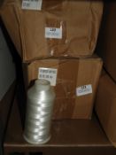 Twelve Cones of White Embroidery Thread