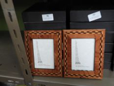 Six Inlaid Italian Style Twin Photo Frames