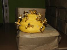 Sixteen Decorative Beehive Ornaments with Gold Col