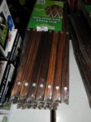 Eight 180x30cm Burnt Wood Garden Trellises