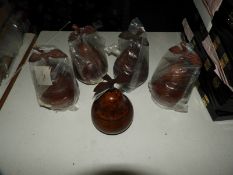 Box of Five Scented Candles in the For of Rustic P