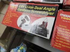 Two Maxim Dual Angle Cordless Screwdriver Kits wit