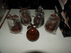 Box of Five Scented Candles in the For of Rustic P