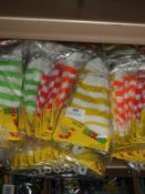 4x12 Packs of Ladies Striped Socks