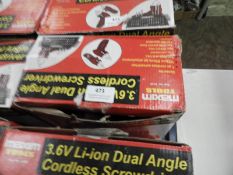 Two Maxim Dual Angle Cordless Screwdriver Kits wit