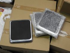 Ten Polished Aluminium & Faux Leather Mouse Pads