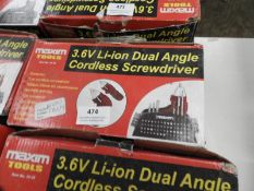 Two Maxim Dual Angle Cordless Screwdriver Kits wit