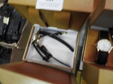 Two Pair of Ladies & Gents Wristwatches with Black