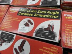 Two Maxim Dual Angle Cordless Screwdriver Kits wit