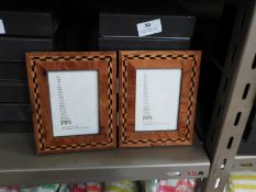 Six Inlaid Italian Style Twin Photo Frames