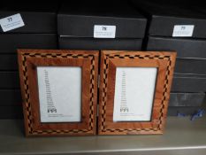 Six Inlaid Italian Style Twin Photo Frames