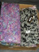 Ten Ladies Assorted Fuzz Scarves