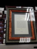 Eight 5x7 Inlaid Italian Style Photo Frames