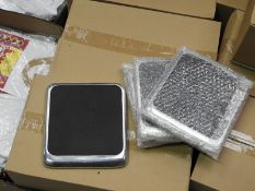 Ten Polished Aluminium & Faux Leather Mouse Pads