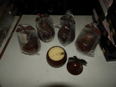 Box of Five Scented Candles in the For of Rustic P