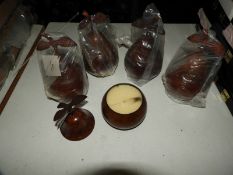 Box of Five Scented Candles in the For of Rustic P
