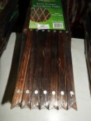 Eight 180x30cm Burnt Wood Garden Trellises