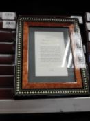 Eight 5x7 Inlaid Italian Style Photo Frames