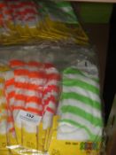 4x12 Packs of Ladies Striped Socks