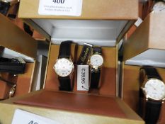 Two Pair of Ladies & Gents Wristwatches with Black
