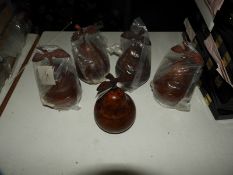 Box of Five Scented Candles in the For of Rustic P