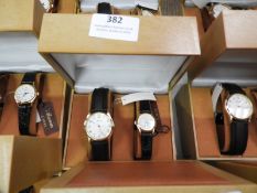 Two Pair of Ladies & Gents Wristwatches with Black