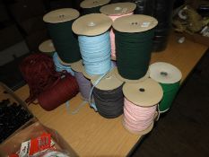 Fifteen Rolls of Coloured Cord