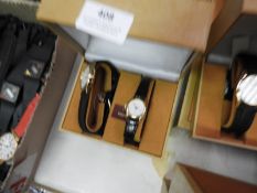 Two Pair of Ladies & Gents Wristwatches with Black