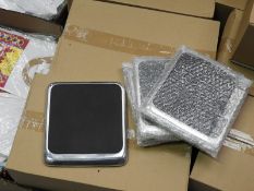 Ten Polished Aluminium & Faux Leather Mouse Pads