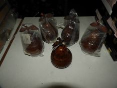 Box of Five Scented Candles in the For of Rustic P