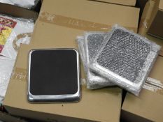 Ten Polished Aluminium & Faux Leather Mouse Pads