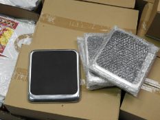 Ten Polished Aluminium & Faux Leather Mouse Pads