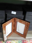 Six Inlaid Italian Style Twin Photo Frames
