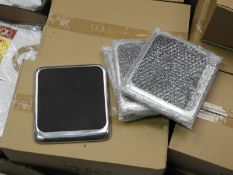 Ten Polished Aluminium & Faux Leather Mouse Pads