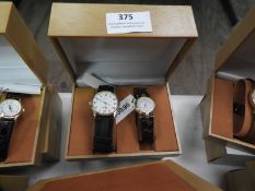 Two Pair of Ladies & Gents Wristwatches with Black