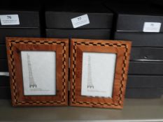 Six Inlaid Italian Style Twin Photo Frames