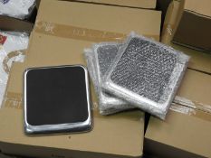 Ten Polished Aluminium & Faux Leather Mouse Pads