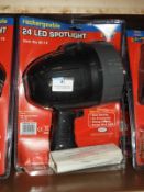 Three 24 LED Rechargeable Spotlights