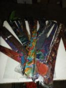 Approximately 100 Pure Silk Ties in Assorted Colou