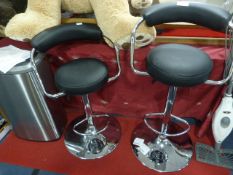 *Two Black Gaslift Barstool